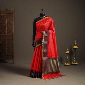 Dupion Raw Silk Bhagalpuri Pure Handwoven Saree with Zari Border 07