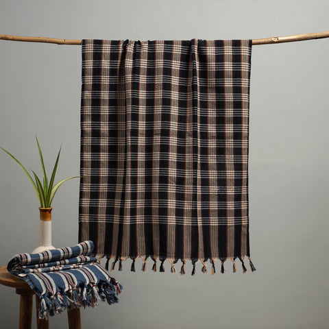 Handloom Fine Cotton Checks Bath Towel  84