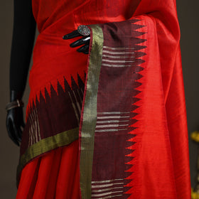 Dupion Raw Silk Bhagalpuri Pure Handwoven Saree with Zari Border 07
