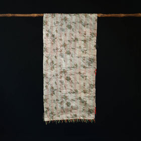 Bengal Kantha Handwork Patchwork Reversible Silk Stole 124