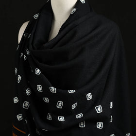 Kutch Handwoven Bandhani Merino Wool Shawl 34
