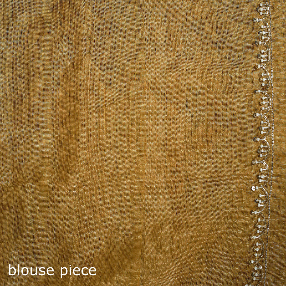 Pure Handloom Tissue Zari Buti Bead Work Katan Silk Chanderi Saree 12