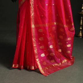 Pure Handloom Zari Buta Katan Silk Chanderi Saree 04