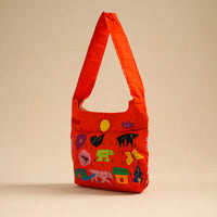 Orange - Pipli Applique Work Shoulder Bag 09