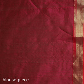 Pure Handloom Zari Buta Katan Silk Chanderi Saree 04