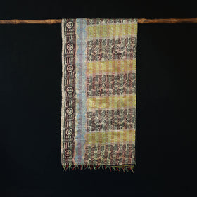 Bengal Kantha Handwork Patchwork Reversible Silk Stole 122