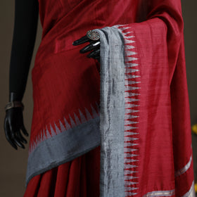 Dupion Raw Silk Bhagalpuri Pure Handwoven Saree with Zari Border 08