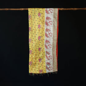 Bengal Kantha Handwork Patchwork Reversible Silk Stole 121