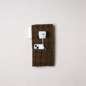 Brown Handmade Cotton Mobile Charging Holder