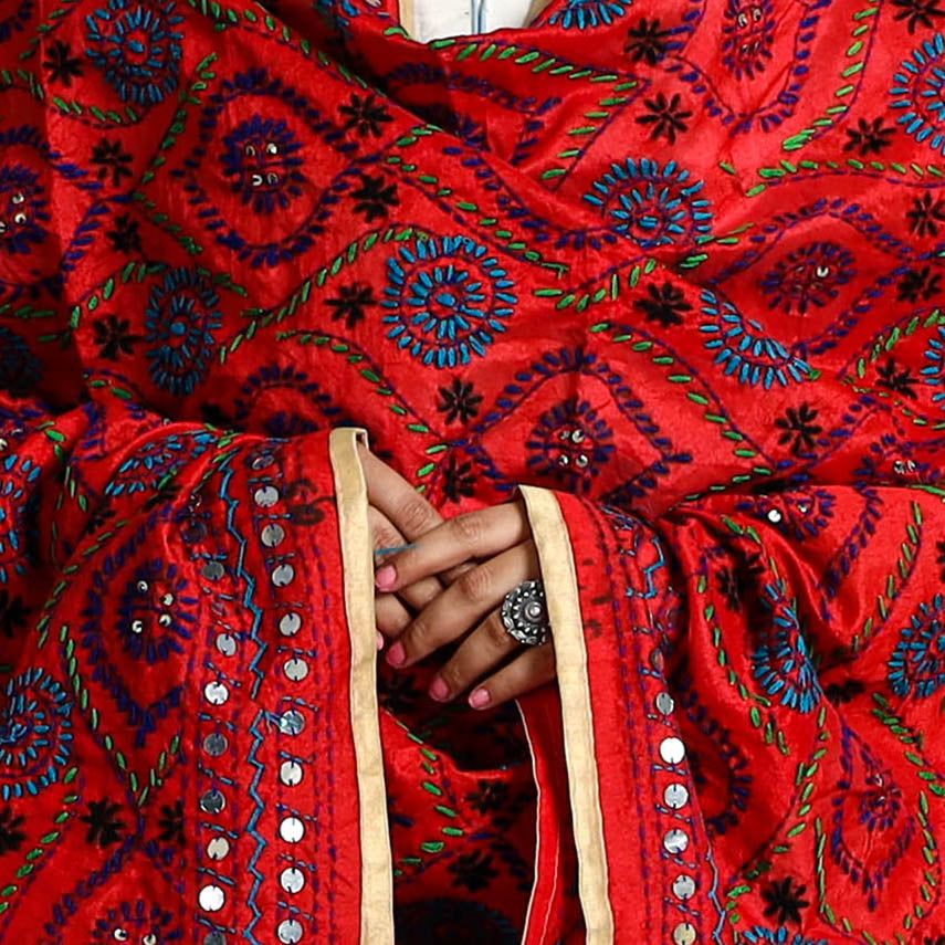 Phulkari Embroidered Dupatta