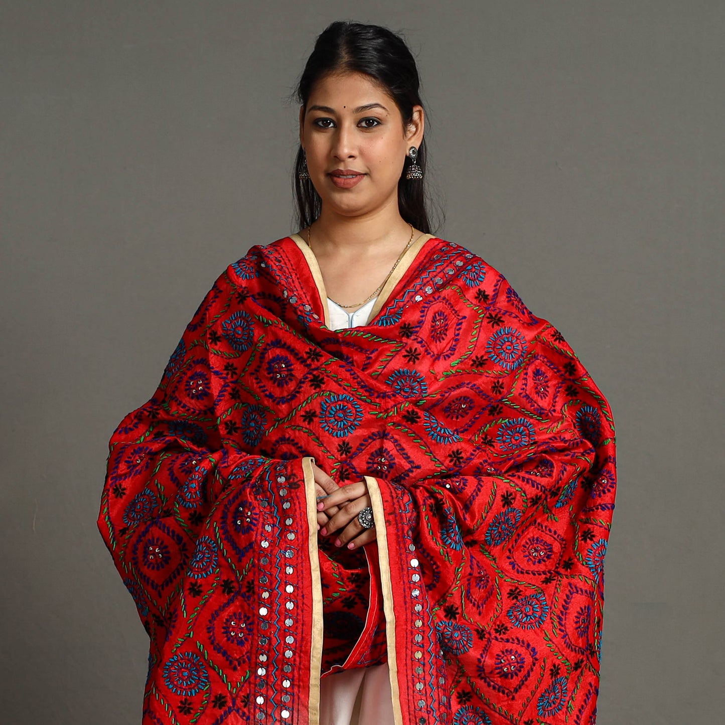 Phulkari Embroidered Dupatta