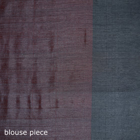 Dupion Raw Silk Bhagalpuri Pure Handwoven Saree with Zari Border 08