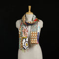 Bengal Kantha Handwork Patchwork Reversible Silk Stole 271