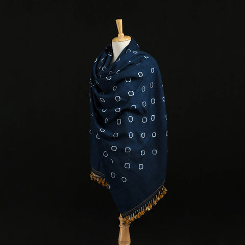 Kutch Handwoven Bandhani Merino Wool Shawl 35