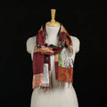 Bengal Kantha Handwork Patchwork Reversible Silk Stole 273
