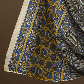 Buy Yellow 3pc Block Print Cotton Bagru Dress Material