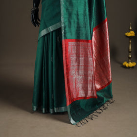 Dupion Raw Silk Bhagalpuri Pure Handwoven Saree with Zari Border 09