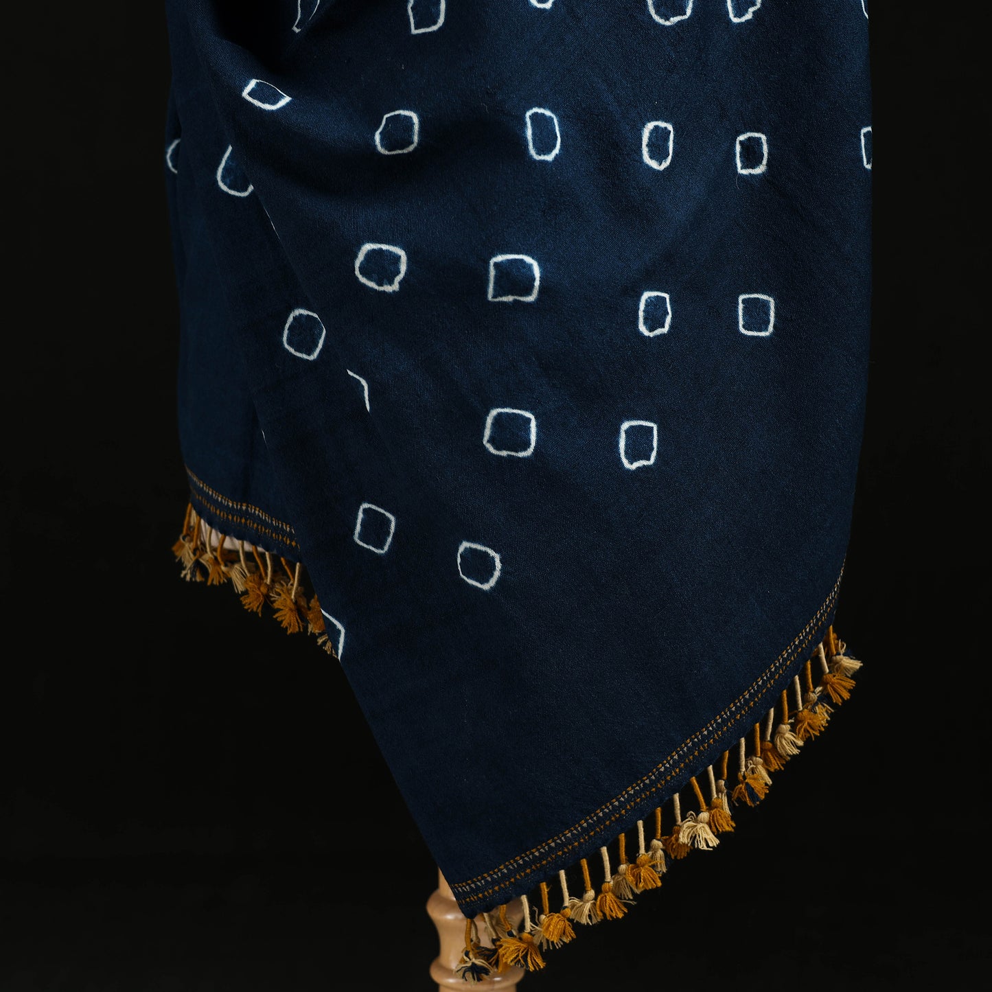 Kutch Handwoven Bandhani Merino Wool Shawl 35