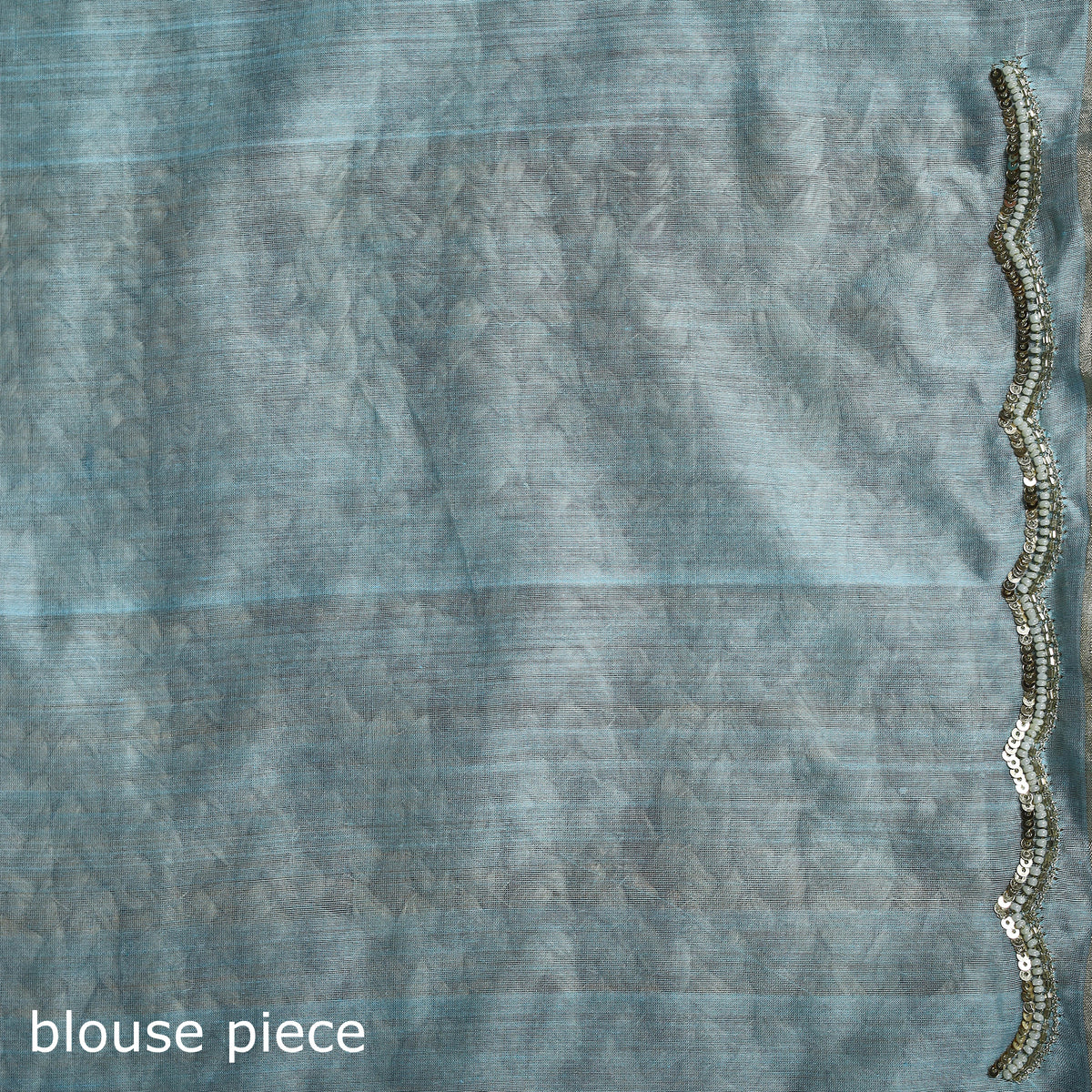 Pure Handloom Zari Pallu Bead Work Chanderi Silk Saree 14