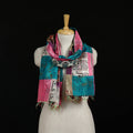 Bengal Kantha Handwork Patchwork Reversible Silk Stole 274