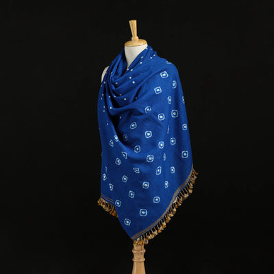 Kutch Handwoven Bandhani Merino Wool Shawl 36