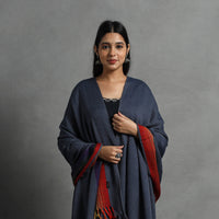 Blue - Kumaun Handwoven Pure Merino Wool Shawl for Women 134