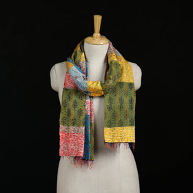 Bengal Kantha Handwork Patchwork Reversible Silk Stole 276