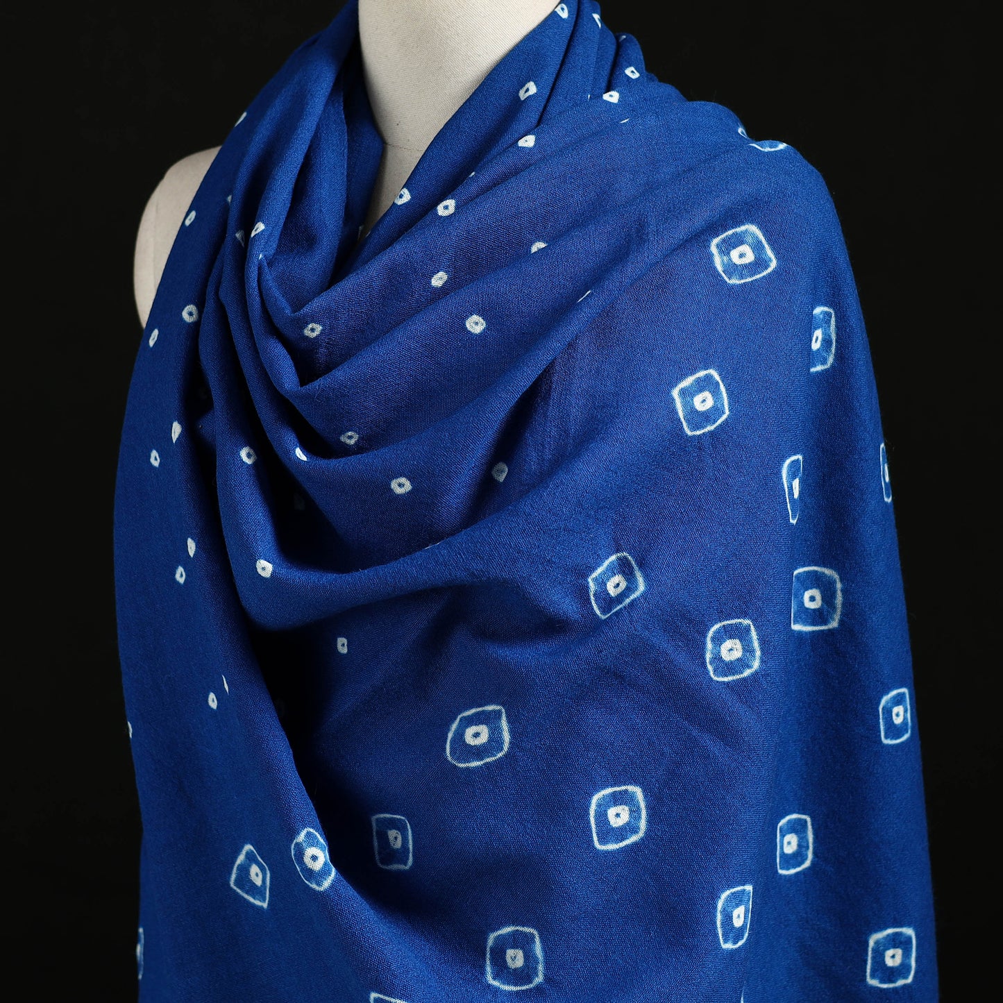 Kutch Handwoven Bandhani Merino Wool Shawl 36