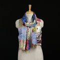 Bengal Kantha Handwork Patchwork Reversible Silk Stole 277