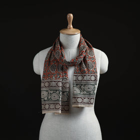 Pedana Block Print Natural Dyed Cotton Kalamkari Stole 03
