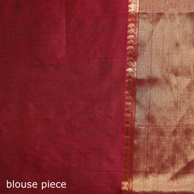 Pure Handloom Zari Buta Katan Silk Chanderi Saree 06