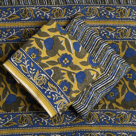 Buy Yellow 3pc Block Print Cotton Bagru Dress Material