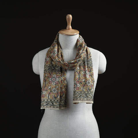 Pedana Block Print Natural Dyed Cotton Kalamkari Stole 04