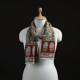 Pedana Block Print Natural Dyed Cotton Kalamkari Stole 05