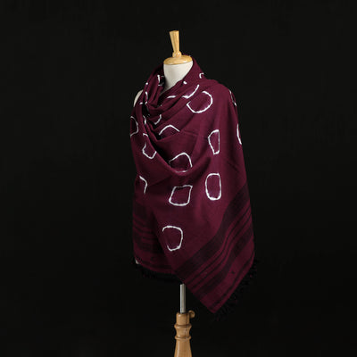 Kutch Handwoven Bandhani Merino Wool Shawl 38