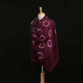 Kutch Handwoven Bandhani Merino Wool Shawl 38