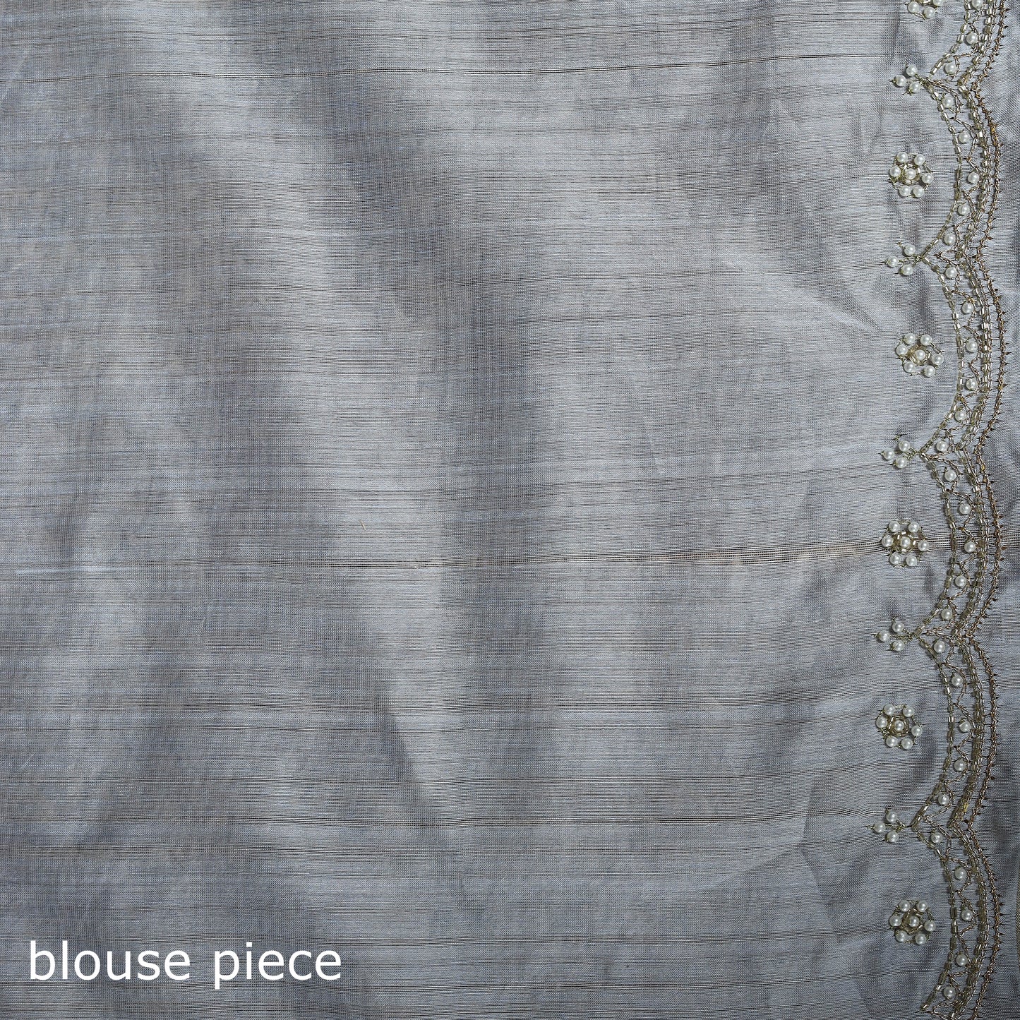 Pure Handloom Zari Pallu Bead Work Chanderi Silk Saree 15