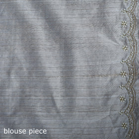 Pure Handloom Zari Pallu Bead Work Chanderi Silk Saree 15