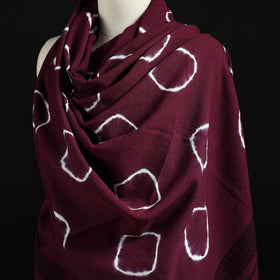 Kutch Handwoven Bandhani Merino Wool Shawl 38