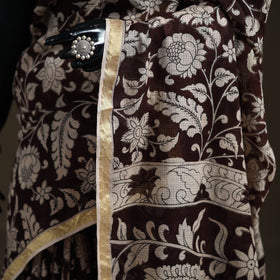 Kalamkari Printed Kota Doria Cotton Saree 10