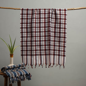 Handloom Fine Cotton Checks Bath Towel  88