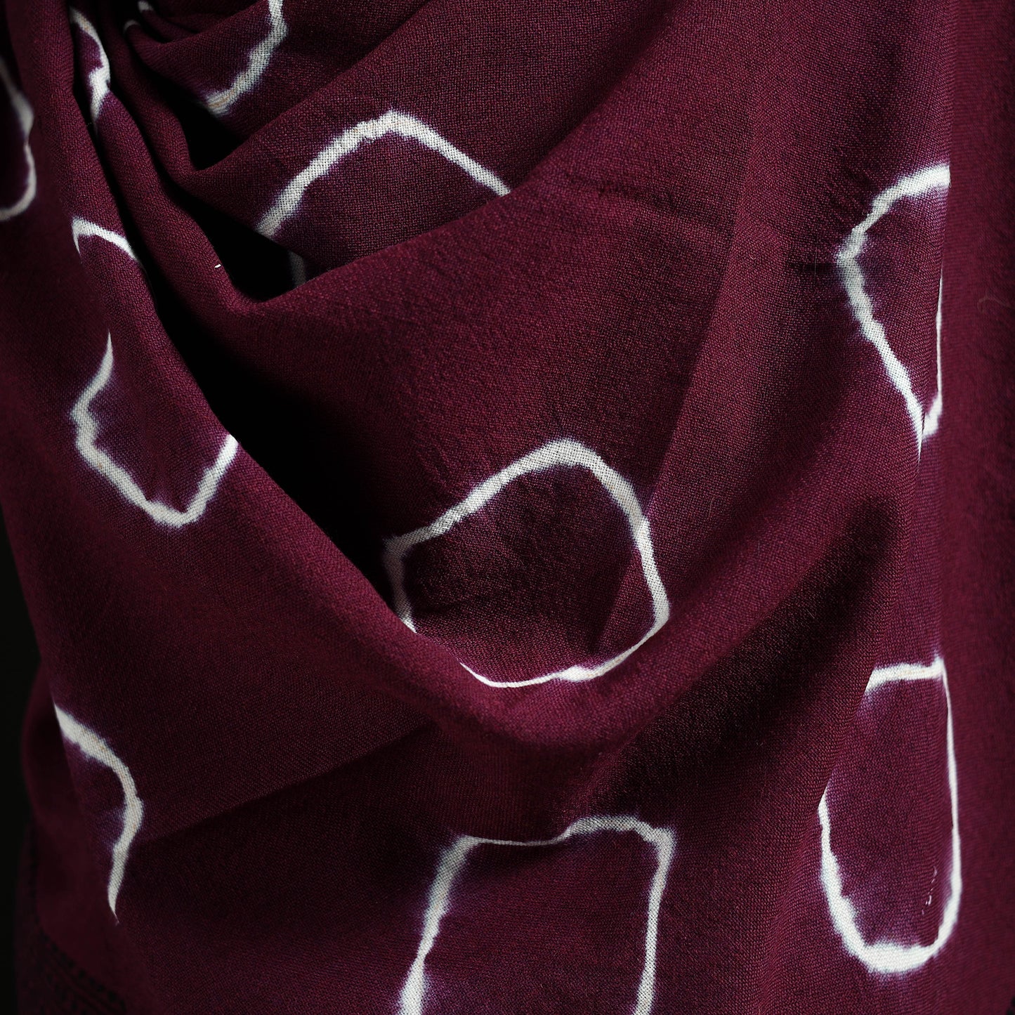 Kutch Handwoven Bandhani Merino Wool Shawl 38