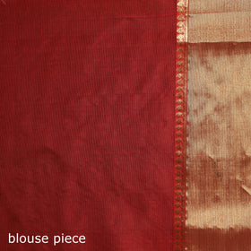 Pure Handloom Zari Buta Katan Silk Chanderi Saree 07