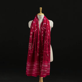 Kutch Handwoven Bandhani Tie-Dye Merino Wool Shawl 26