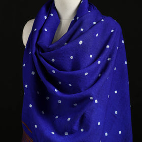 Kutch Handwoven Bandhani Merino Wool Shawl 39