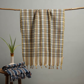 Handloom Fine Cotton Checks Bath Towel  89