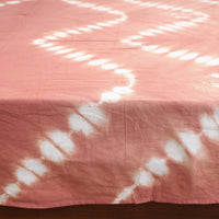 Brown - Shibori Tie-Dye Cotton Double Bed Cover with Pillow Covers (108 x 90 in)