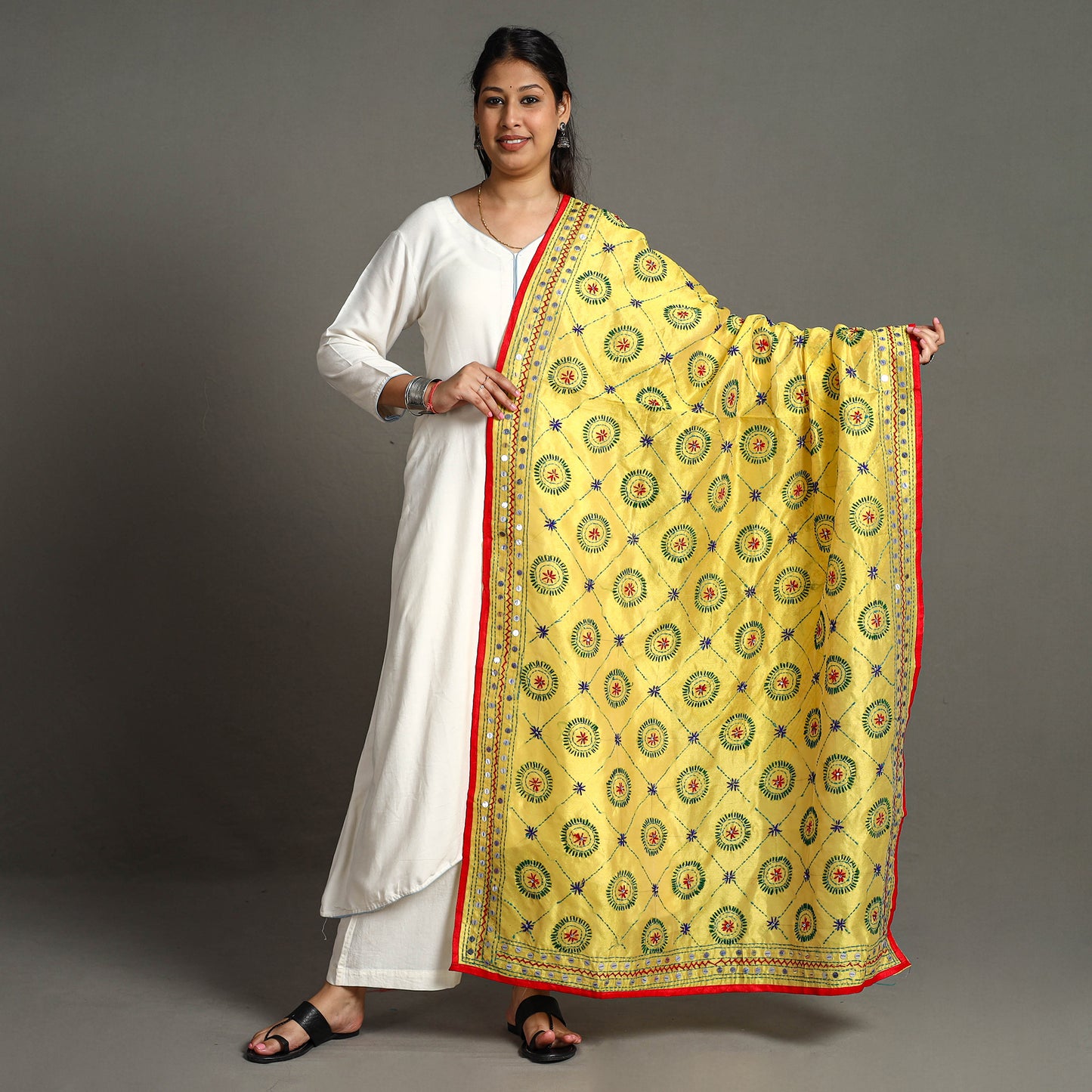 Phulkari Embroidered Dupatta