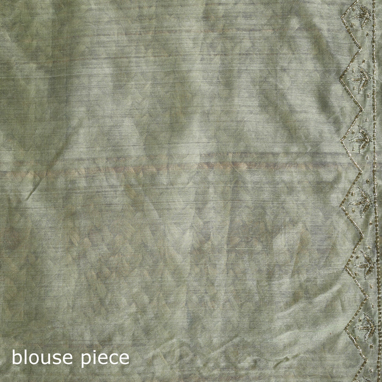 Pure Handloom Zari Pallu Bead Work Chanderi Silk Saree 16