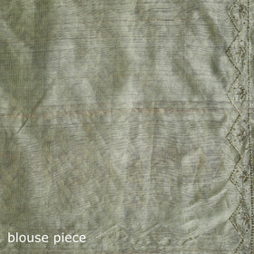 Pure Handloom Zari Pallu Bead Work Chanderi Silk Saree 16